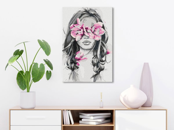 Malen nach Zahlen für Erwachsene 'Flowers On Eyes'