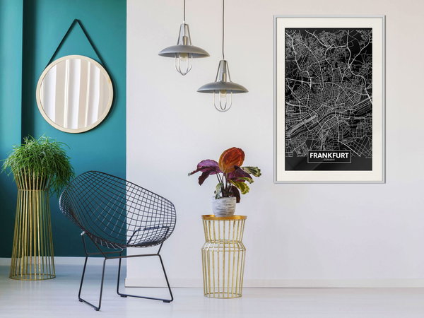 Poster 'City Map: Frankfurt (Dark)'