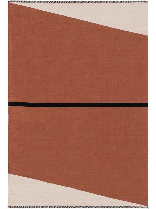 Design Baumwollteppich Lenny Terracotta