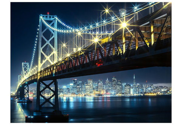 Tapete 'Bay Bridge at night'