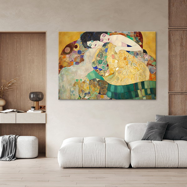 Kunstdruck auf Leinwand 'Klimt - Women Faces 2'
