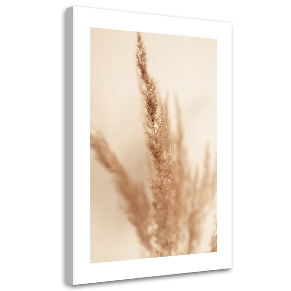 Kunstdruck auf Leinwand 'Sepia Toned Pampas Grass Close-Up'