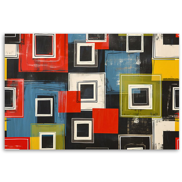 Kunstdruck auf Leinwand 'Colorful Geometry'