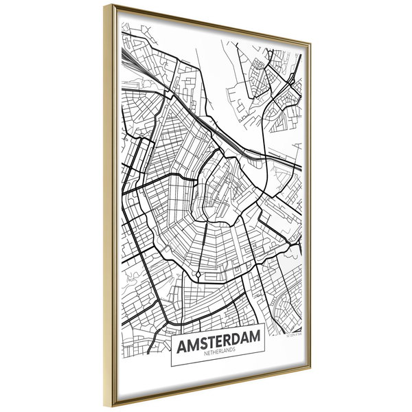 Poster 'City map: Amsterdam'