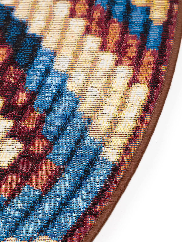 Design In- &amp; Outdoor Runder Teppich Kenya Bunt
