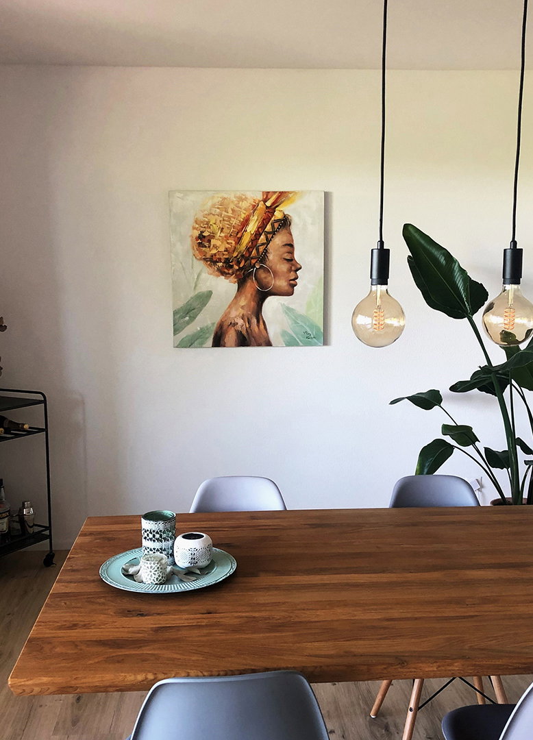 Handgemaltes Gemälde 'Anmut und Grazie' 80x80cm | inkl. Echtheitszertifikat