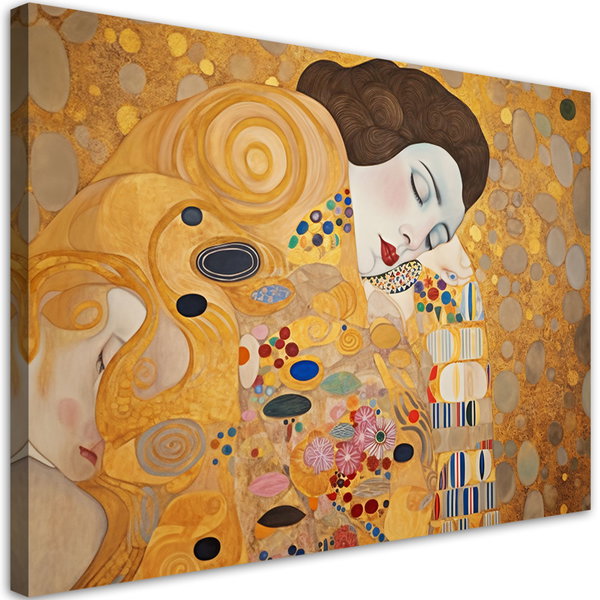 Stampa su tela 'Klimt's Serene Embrace'