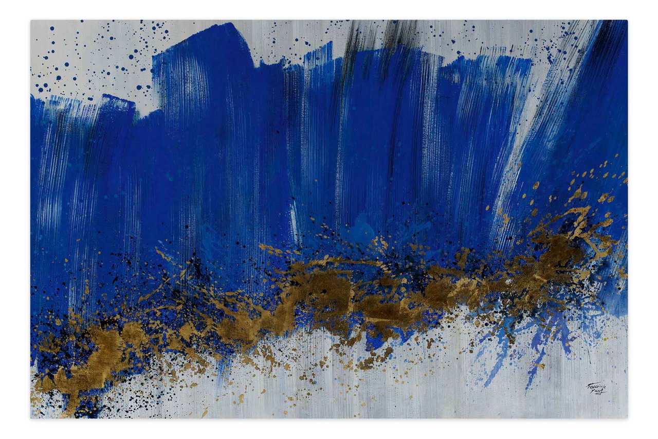 Olieverf schilderijen 'Stream of Consciousness' | Handgeschilderd unicum 180x120cm komt in de ruimte goed tot zijn recht.