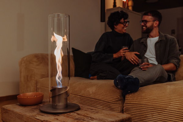 SPIN 1200 Tischfeuer grau | Outdoor &amp; Indoor
