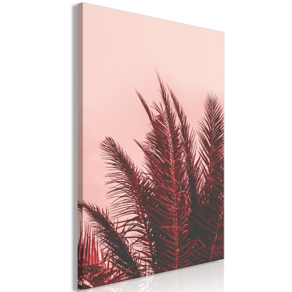 Kunstdruk op canvas 'Palm Trees at Sunset Vertical'