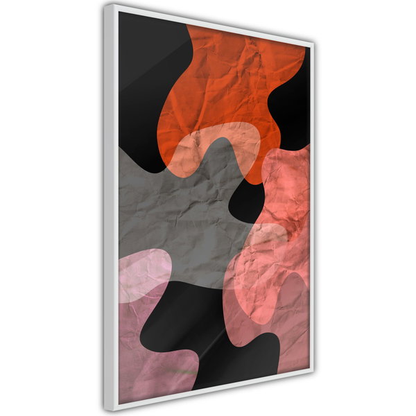 Poster 'Colourful Camouflage (Orange)'