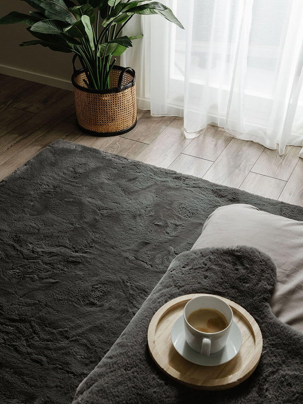 Design Fellteppich Dave Grau