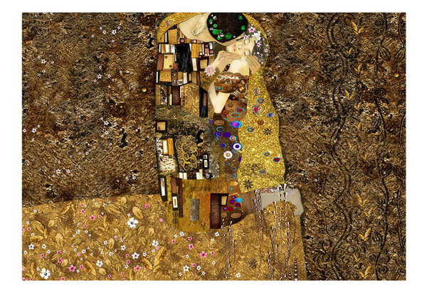 Tapete 'Klimt inspiration - Golden Kiss'