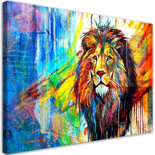Kunstdruck auf Leinwand 'Majestic Roar of Colors 1'
