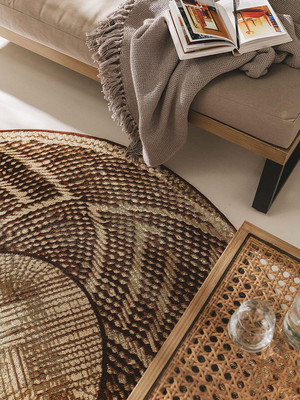 Design In- &amp; Outdoor Runder Teppich Artis Gold
