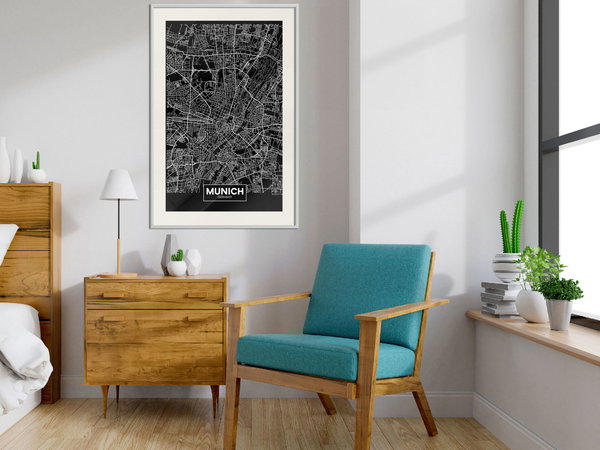 Poster 'City Map: Munich (Dark)'