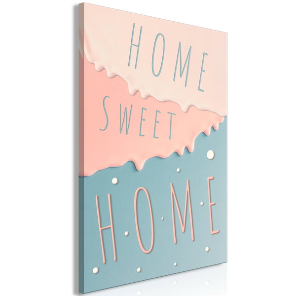 Cuadro impreso sobre lienzo 'Inscriptions: Home Sweet Home Vertical'