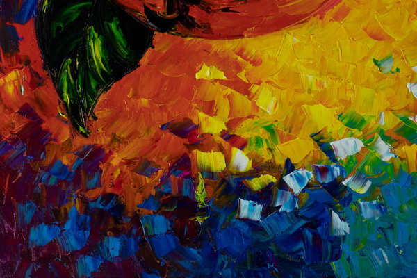 Großzügig aufgetragene Farben