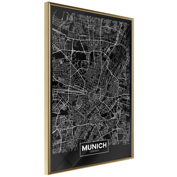 Poster 'City Map: Munich (Dark)'