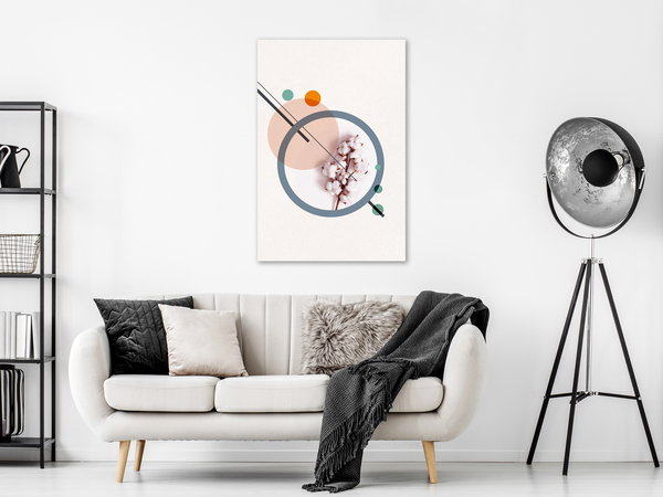 Kunstdruck auf Leinwand 'Geometric Cotton Vertical'
