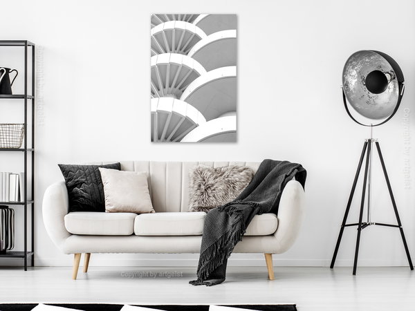 Kunstdruck auf Leinwand 'White Detail Vertical'
