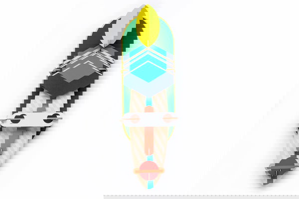 Scultura da parete in cartone 'London Wall Mask'