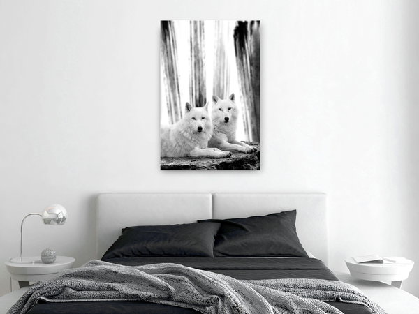 Kunstdruck auf Leinwand 'Forest Love Vertical'