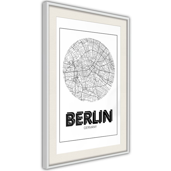 Poster 'City Map: Berlin (Round)'