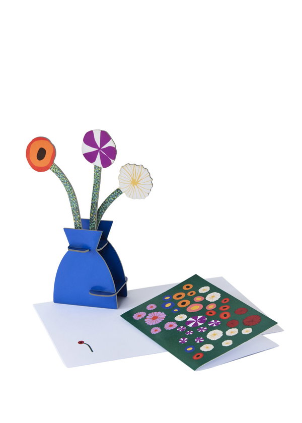 Papierskulptur 'Pop-Up Klimt-Blumen'