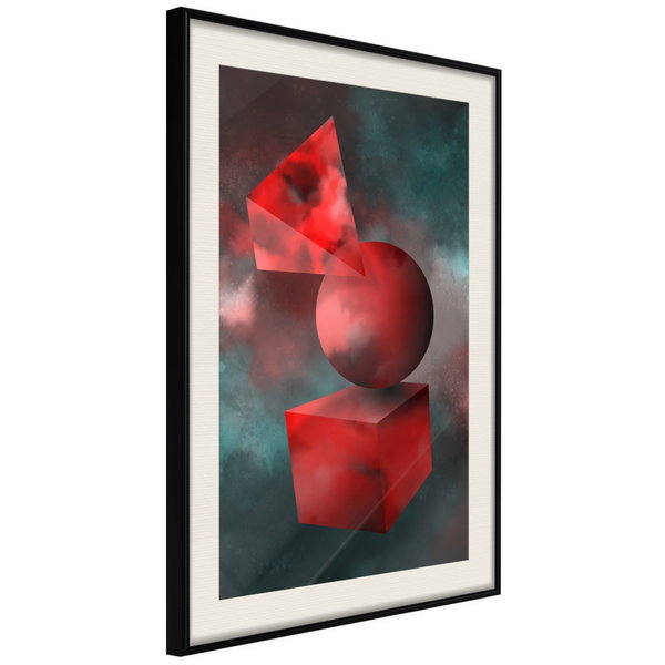 Poster 'Red Solid Figures'