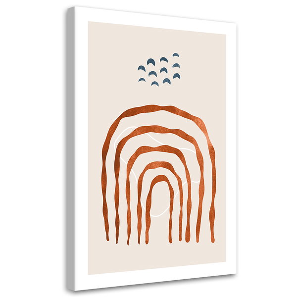 Canvas Poster 'Rainbow and Birds'