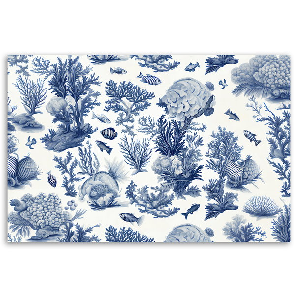 Kunstdruck auf Leinwand 'Fish and Corals 2'