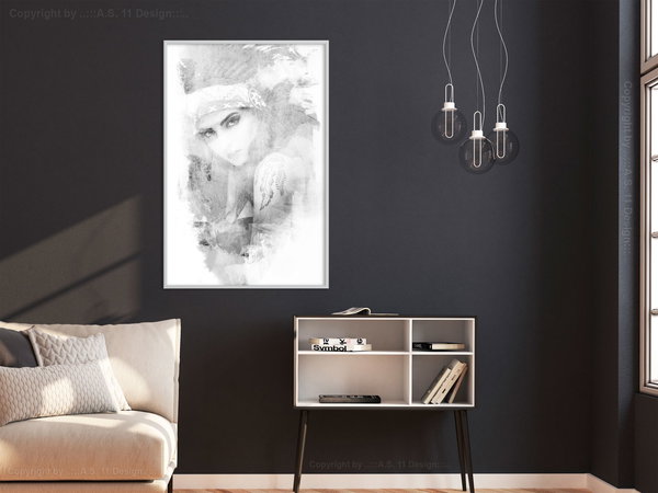 Poster 'Mysterious Look (Grey)'