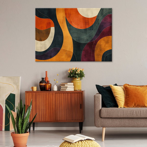 Kunstdruck auf Leinwand 'Retro Fusion'