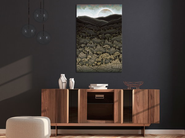Kunstdruck auf Leinwand 'Jungle Structure Vertical'