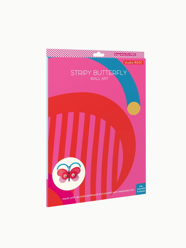 Wanddeko Papier 'Stripy Butterfly'