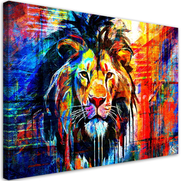 Kunstdruck auf Leinwand 'Majestic Roar of Colors 2'