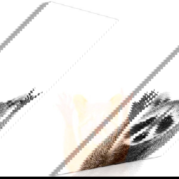 Impressão em tela 'Raccoon Vertical'