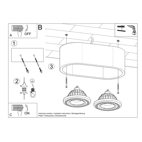 Plafondlamp "BASIC 2"