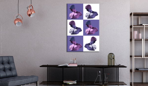 Art print on canvas 'Greek Chessboard Vertical'