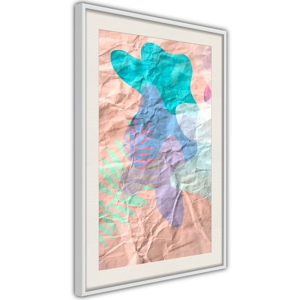 Poster 'Colourful Camouflage (Peach)'