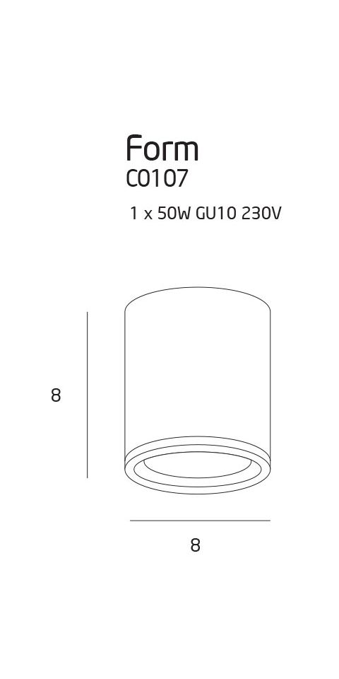 Deckenleuchte 'Form 1'
