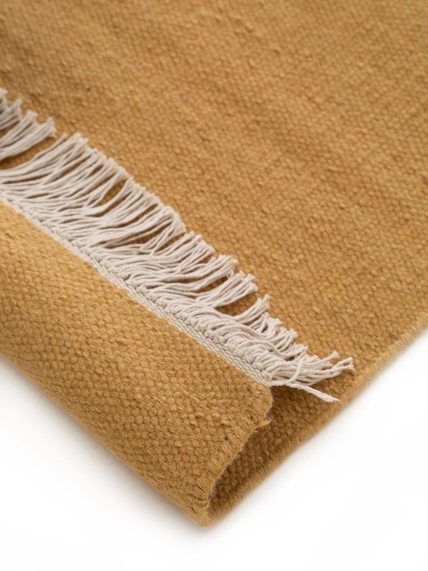 Design Wollteppich Liv Gelb