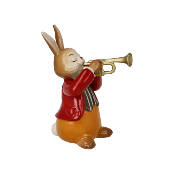 Porzellan Figur 'Eifriger Trompeter' von Goebel 6x8x4cm