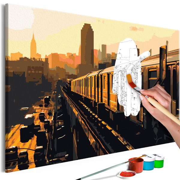 Painting by numbers adults 'New York Subway'