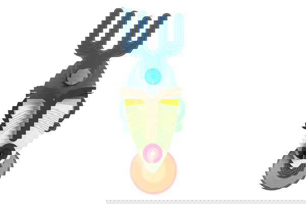 3D Wandobject gemaakt van karton 'Dakar Wall Mask'