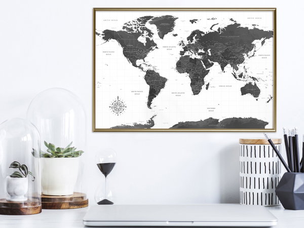 Poster 'Monochrome Map'