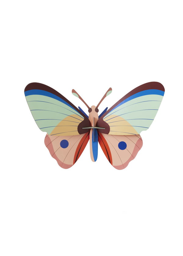 Sculptură de perete din carton 'Rainbow Flutter'