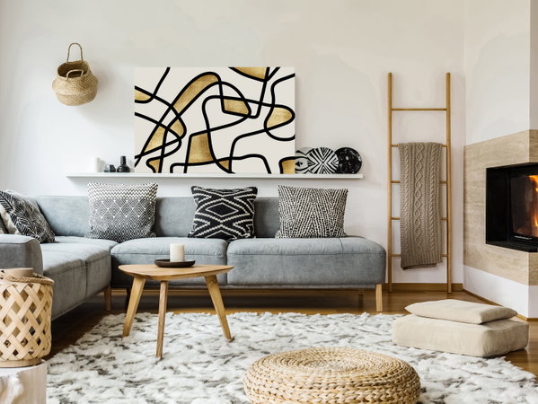 Kunstdruck auf Leinwand 'Golden Spiral Wide'