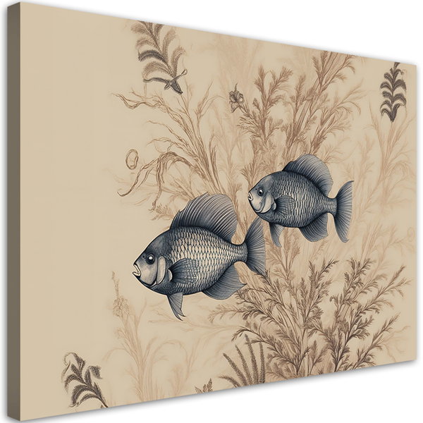 Kunstdruck auf Leinwand 'Fish in Serene Water and Corals 1'